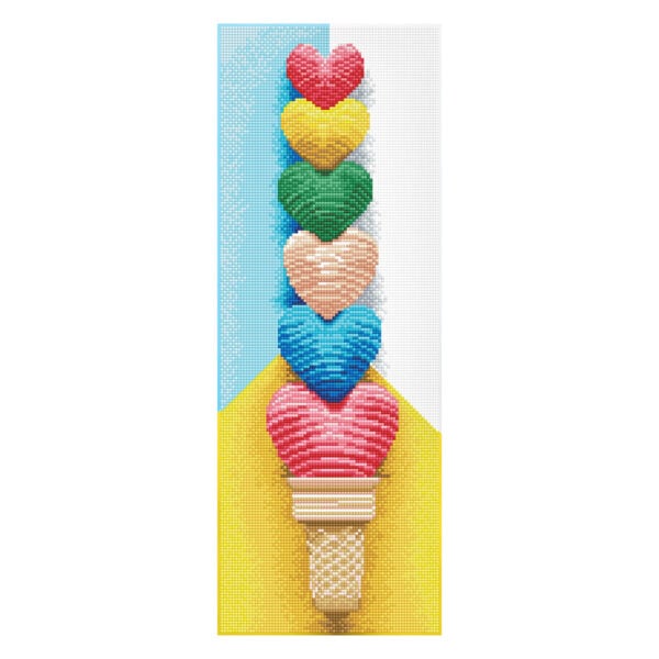 Diamond Dotz - Icecream Hearts - 60cm x 22cm