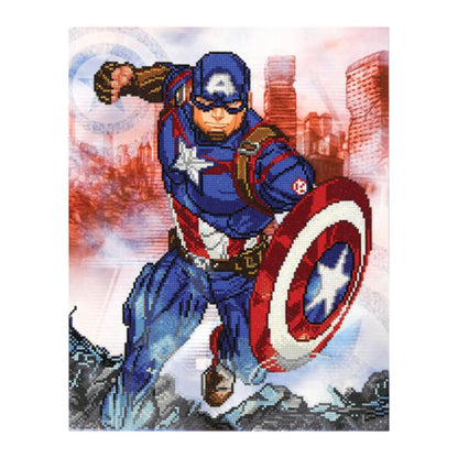 Diamond Dotz - Marvel Avengers - Cap in Action - 42 x 53cm