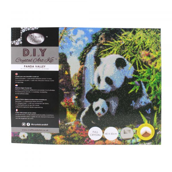 Craft Buddy - Crystal Art Picture - 40cm x 50cm - Panda Valley