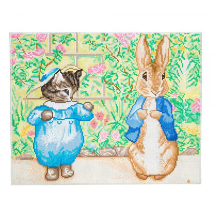 Craft Buddy - Crystal Art Picture - Peter Rabbit - 40cm x 50cm - Peter and Tom Kitten