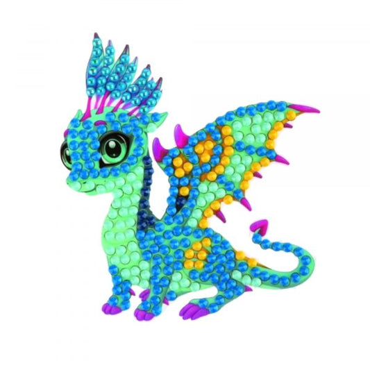 Craft Buddy Crystal Art Motif - 9 x 9cm - Friendly Dragon