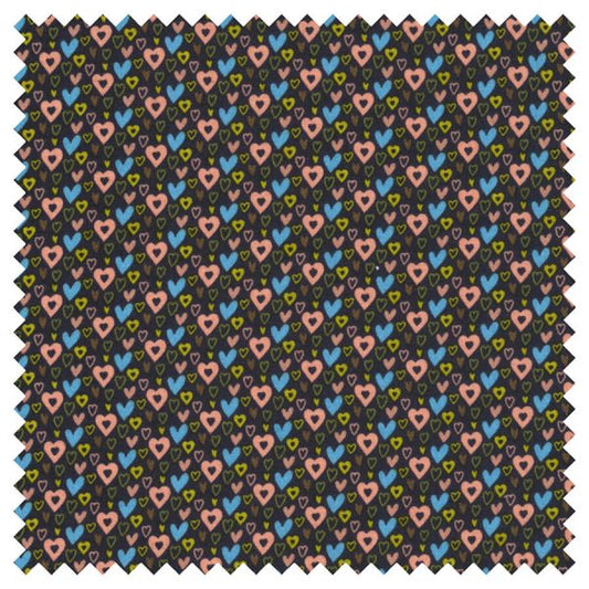 Birch Fabrics - Hearts & Flowers Collection  - 110cm x 1m Fabric - Mini Hearts Design