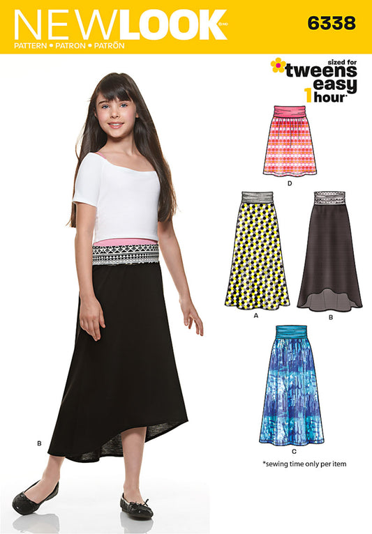 New Look Pattern 6338 Girl's Skirts and Knit Skirts - You’ve Got Me In Stitches