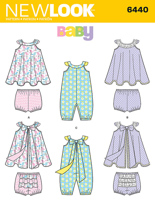 New Look Pattern 6440 Babies Rompers or Dress - You’ve Got Me In Stitches