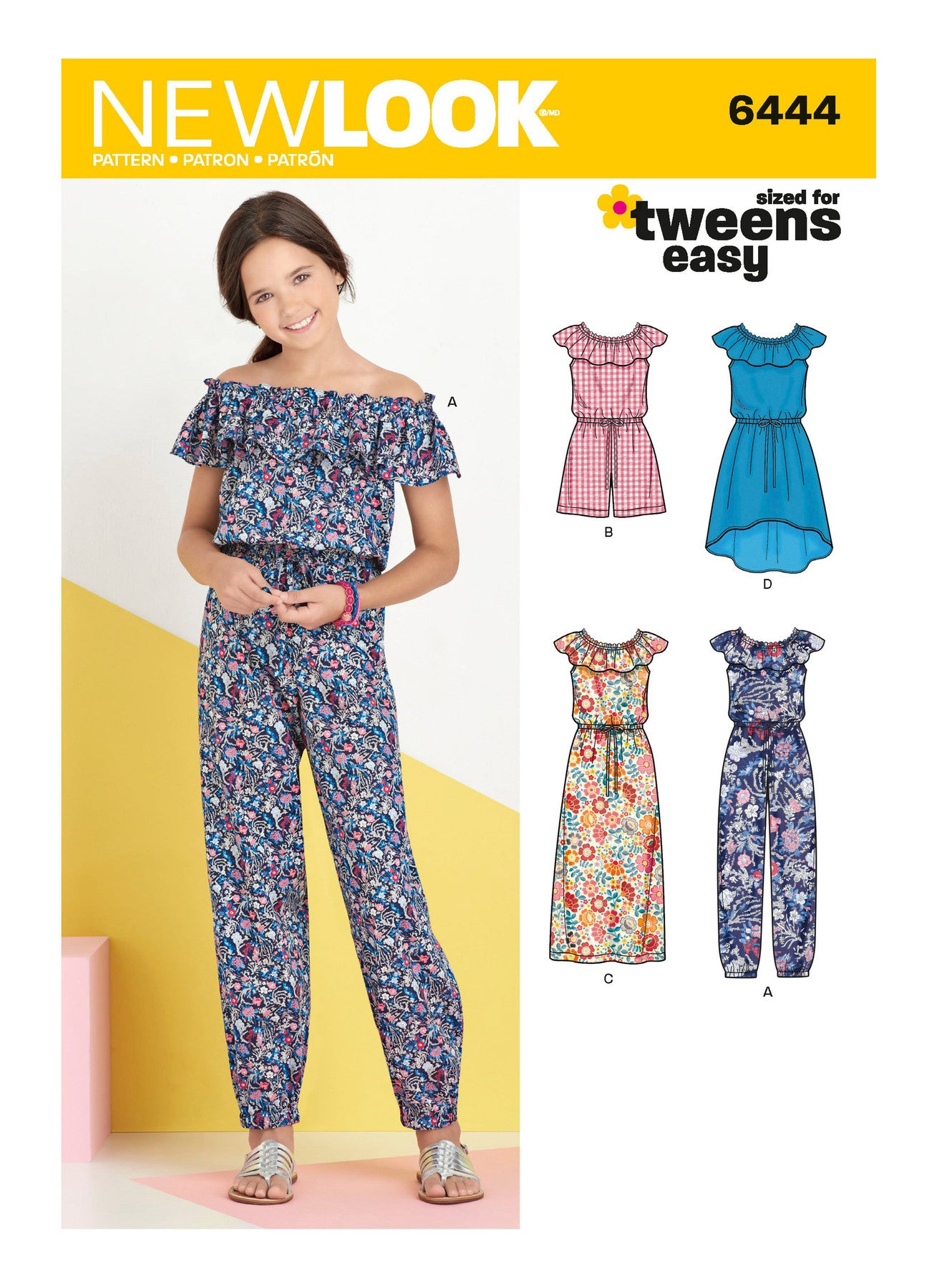 New Look Pattern 6444 Girls' Dress and Jumpsuit - You’ve Got Me In Stitches