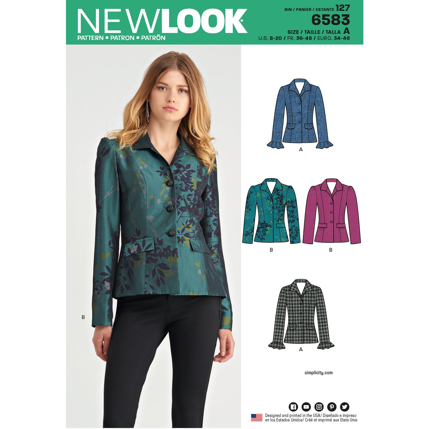 New Look Pattern 6583 Lined Jacket - You’ve Got Me In Stitches