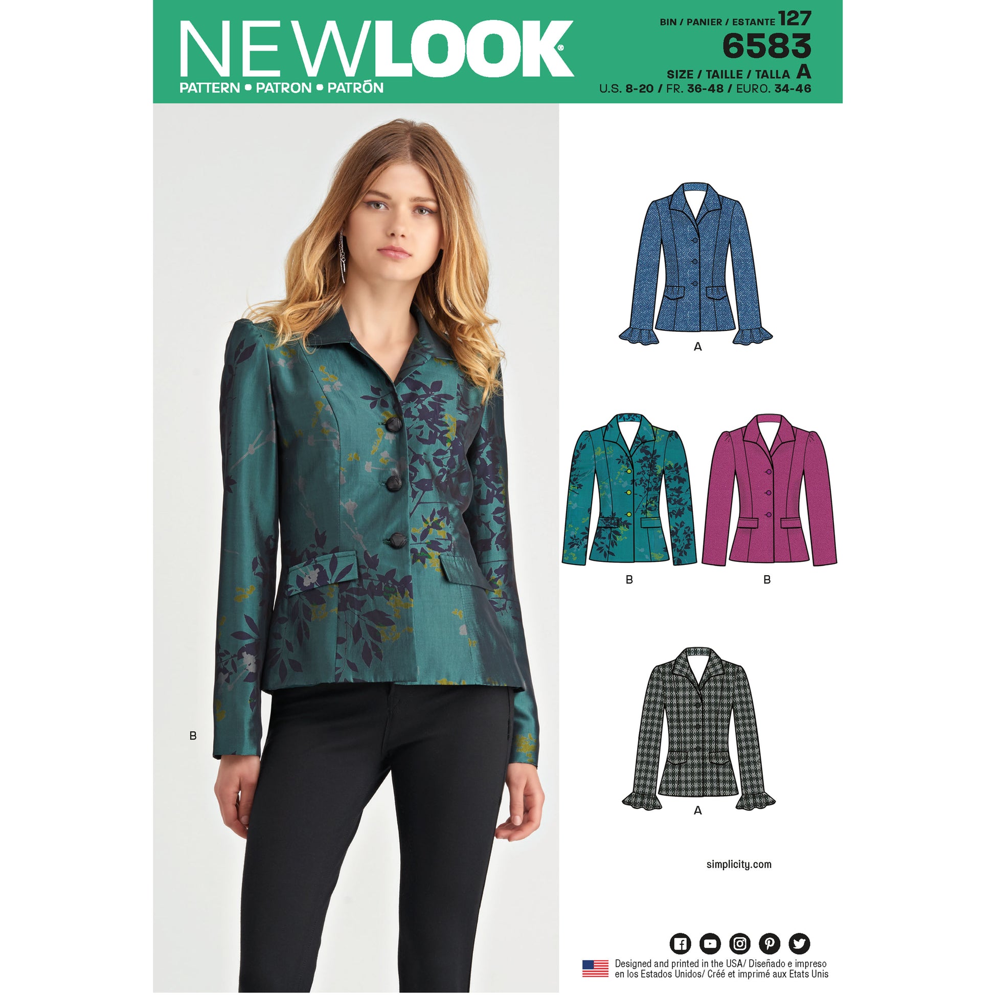 New Look Pattern 6583 Lined Jacket - You’ve Got Me In Stitches