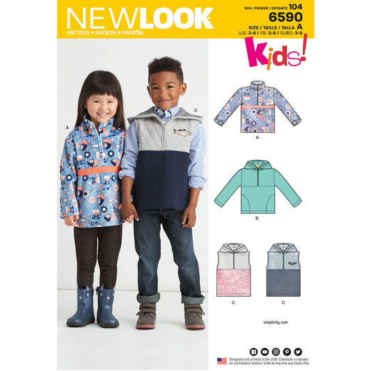 New Look Pattern 6590 Children's Pullover Vest or Top - You’ve Got Me In Stitches