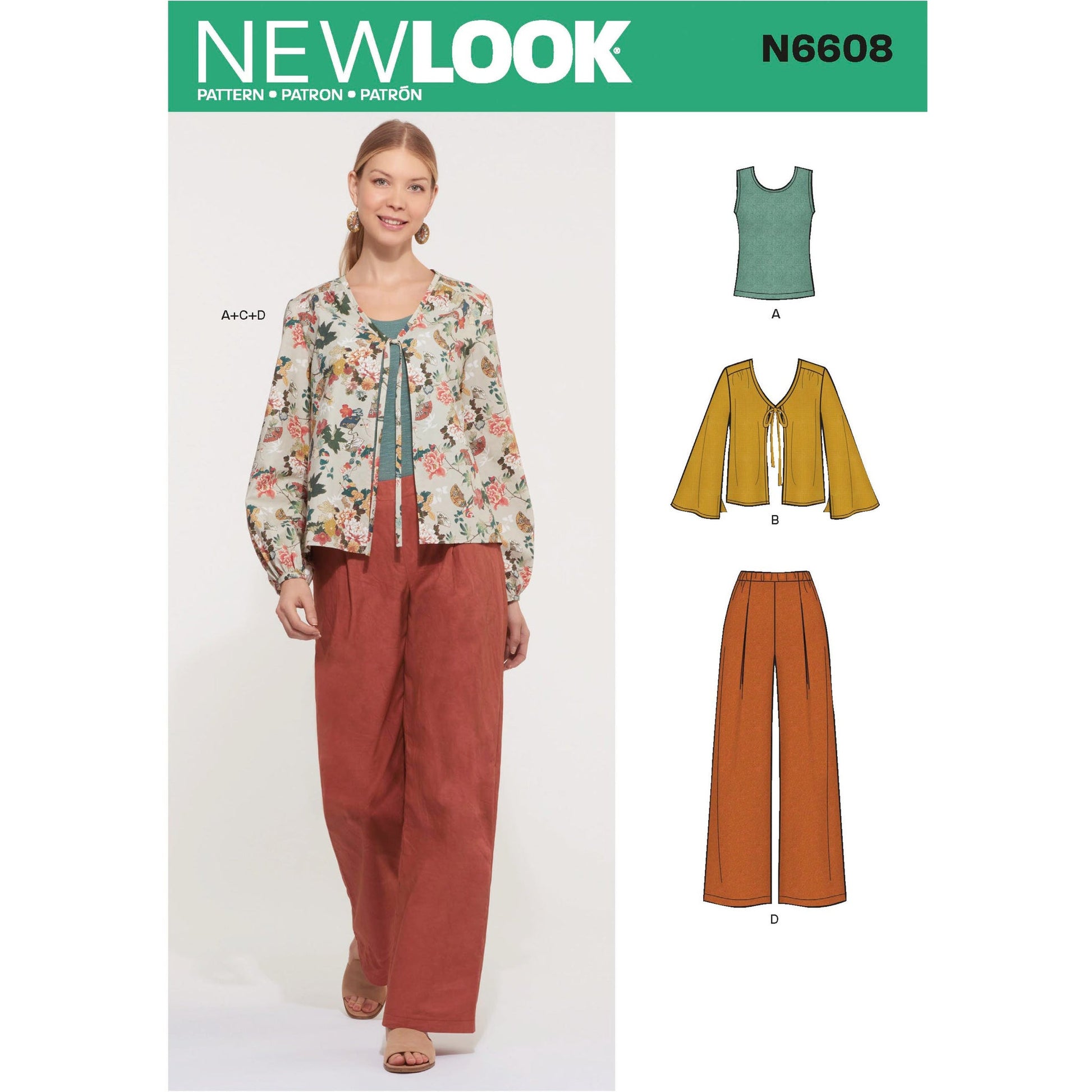 New Look Pattern 6608 N6608 Misses' Jacket, Pants and Top - You’ve Got Me In Stitches