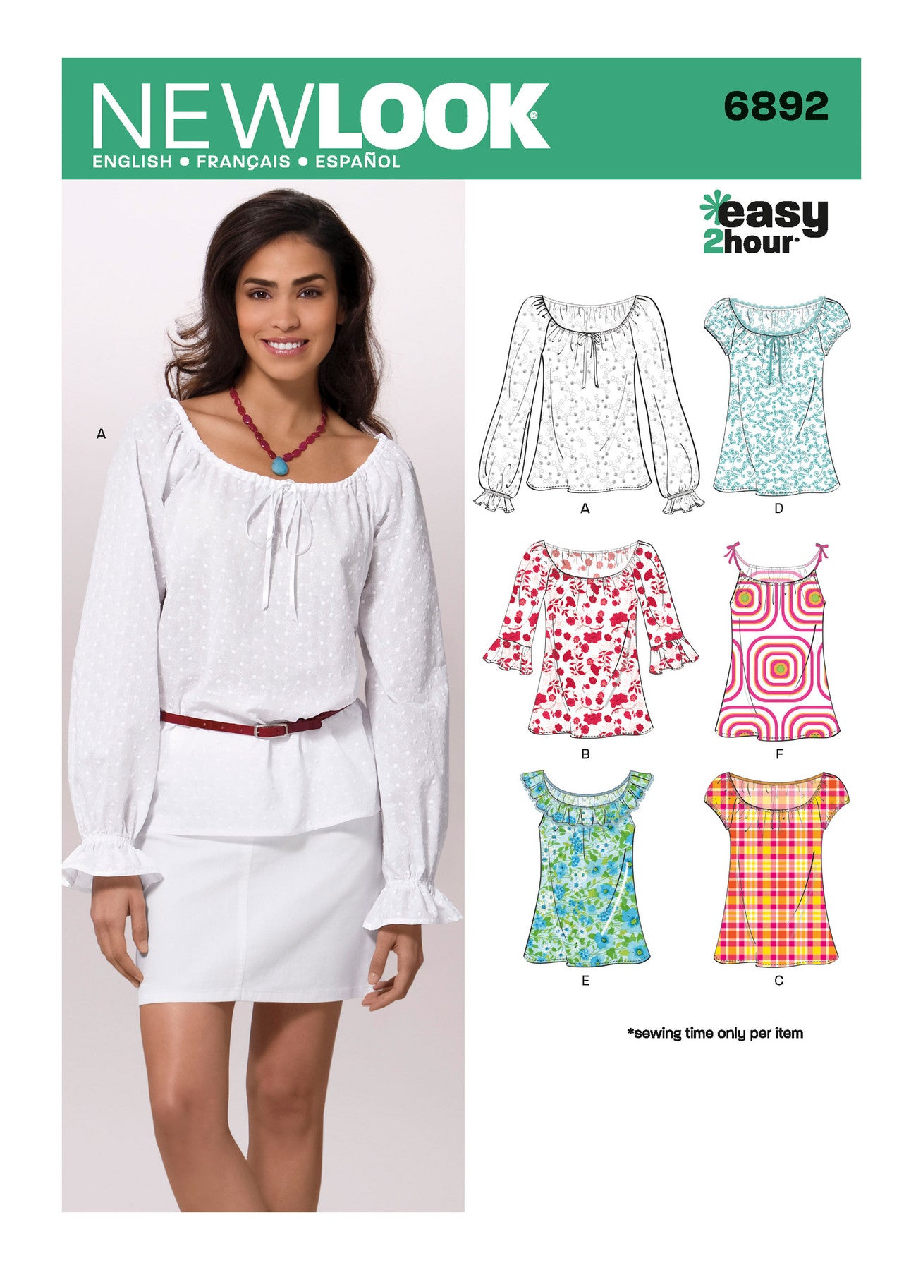 New Look Pattern 6892 N6892 Misses' Tops - You’ve Got Me In Stitches