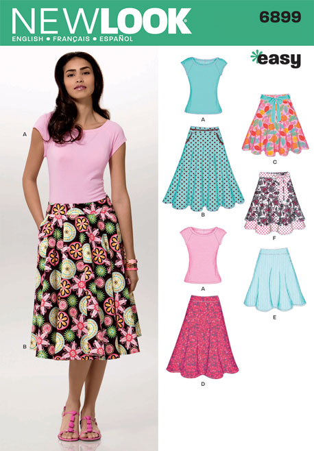 New Look Pattern 6899 Misses' Skirts and Knit Tops - You’ve Got Me In Stitches