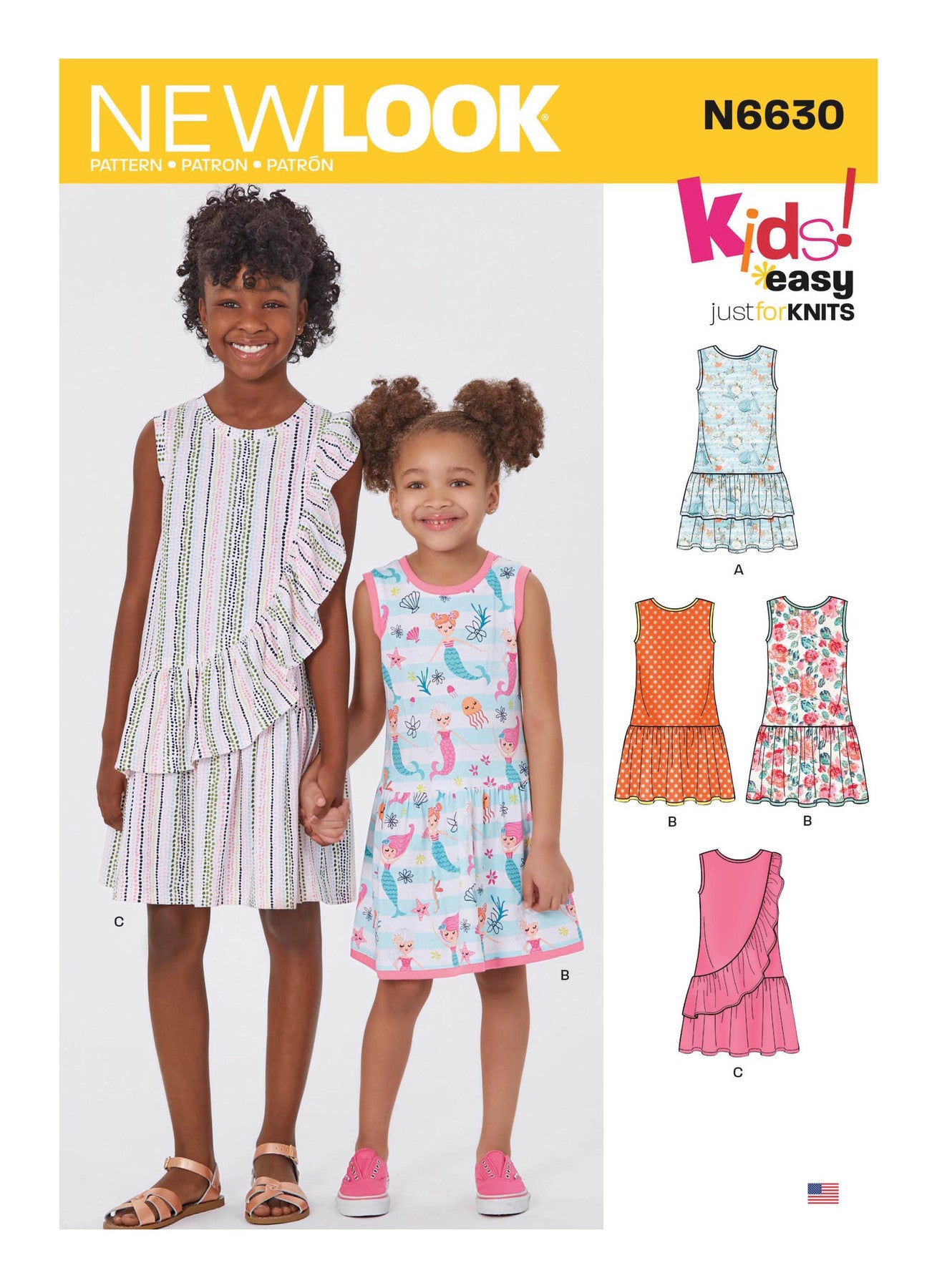 New Look Pattern N6630 6630 Children's & Girls' Dresses - You’ve Got Me In Stitches