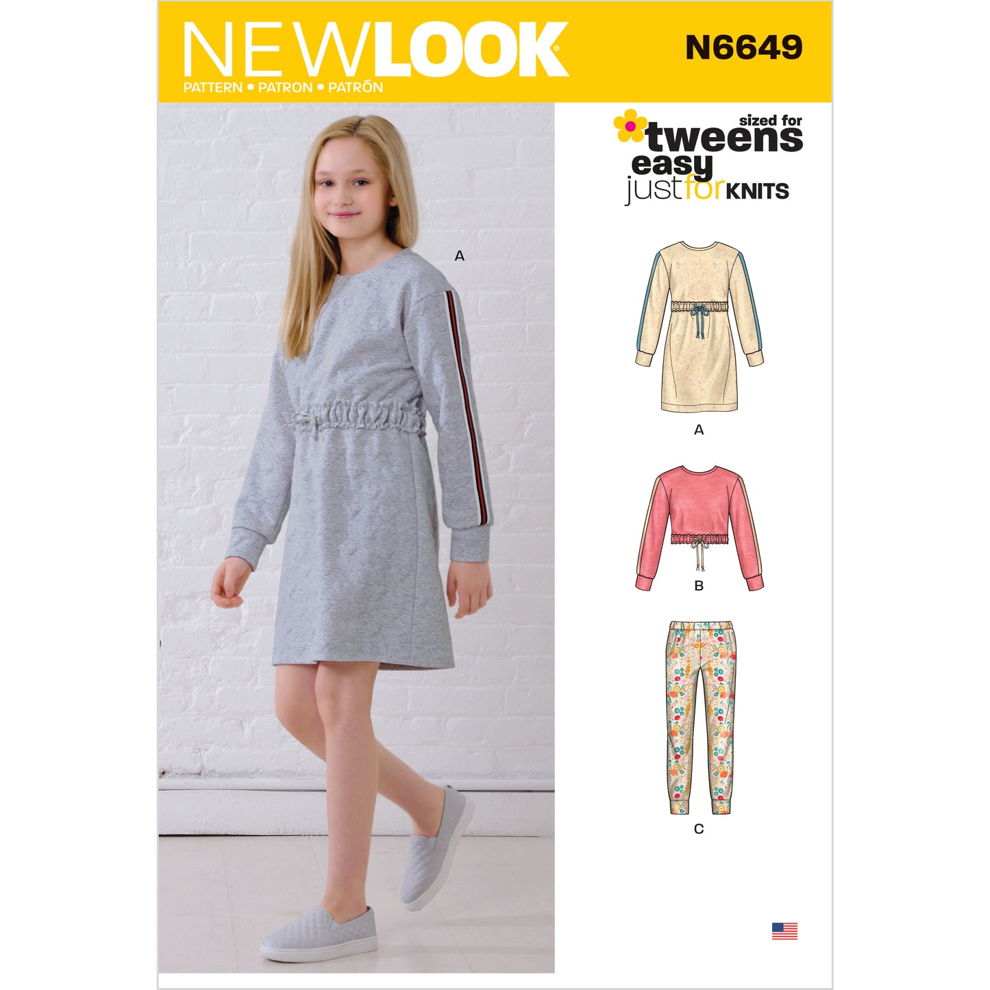 New Look Pattern N6649 6649 Girl Knit Dresses - You’ve Got Me In Stitches