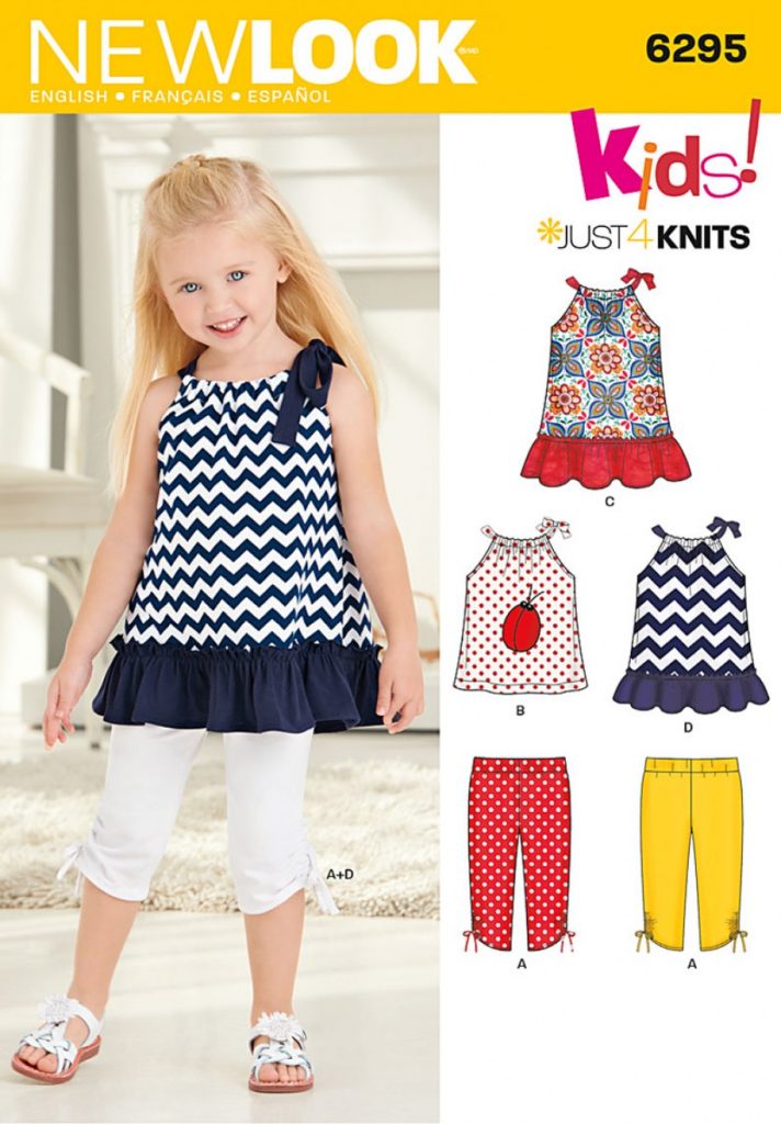 New Look Sewing Pattern 6295 N6295 Toddlers’ Knit Capri Leggings and Dress, Tunic and Top - You’ve Got Me In Stitches