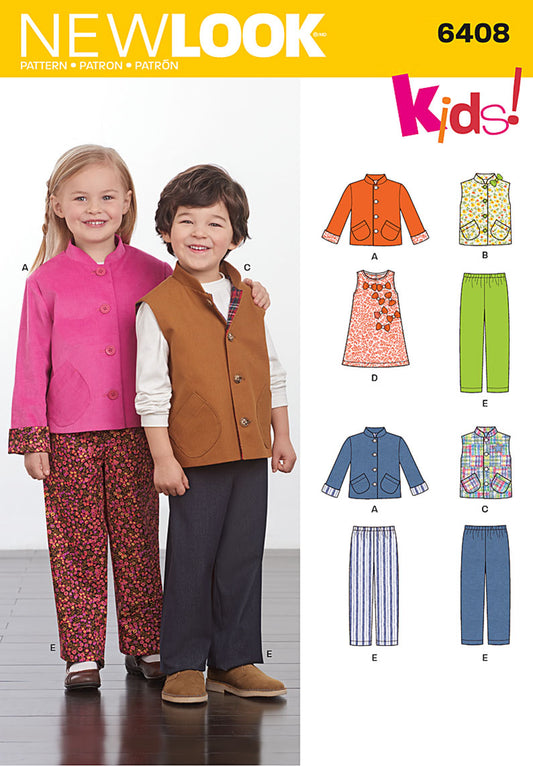 New Look Sewing Pattern 6408 N6408 Children's Jacket & Jumper - You’ve Got Me In Stitches