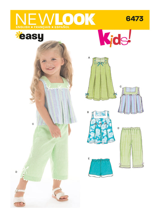 New Look Sewing Pattern 6473 N6473 Toddlers' Separates - You’ve Got Me In Stitches