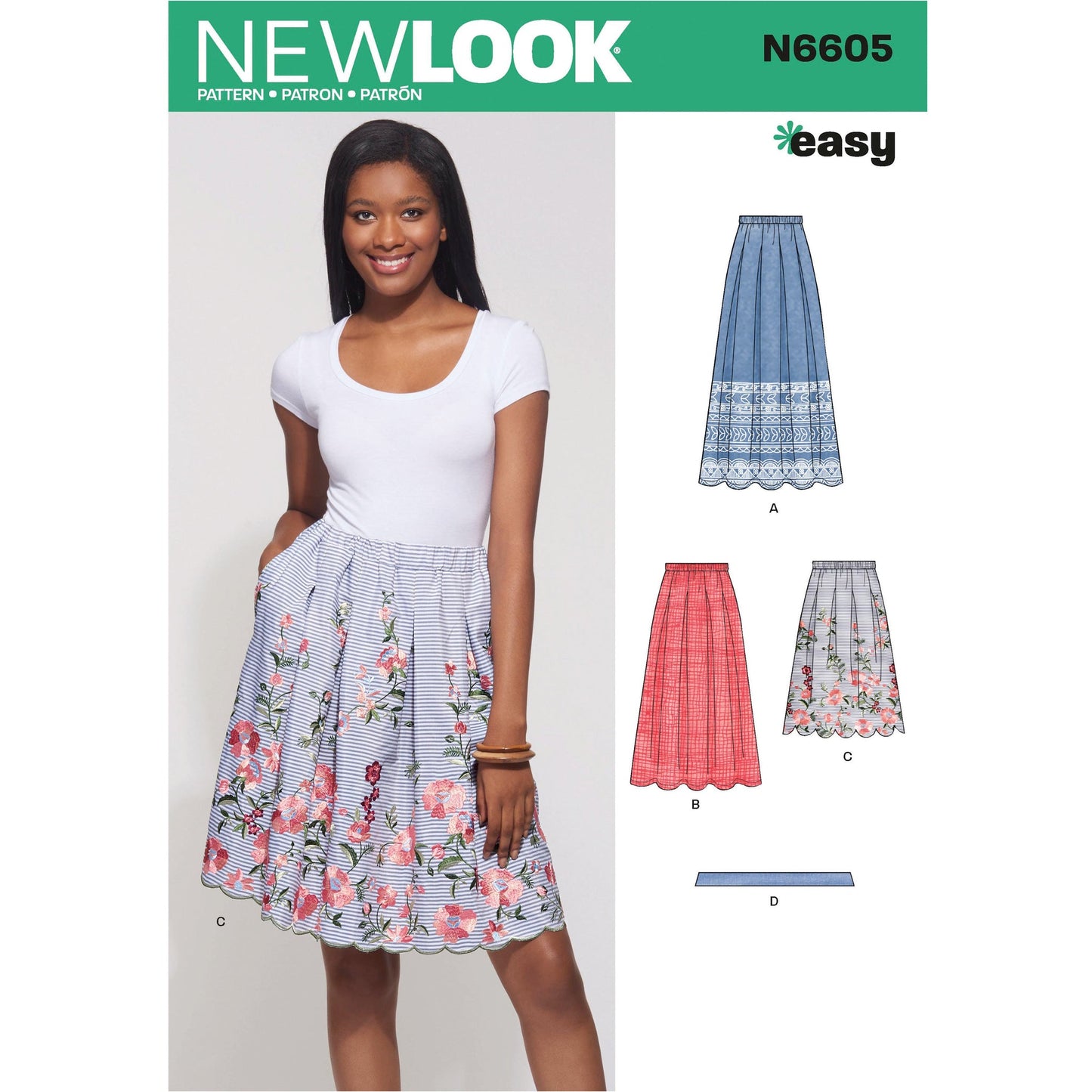 New Look Sewing Pattern 6605 N6605 Misses' Skirt with Neck Tie - You’ve Got Me In Stitches