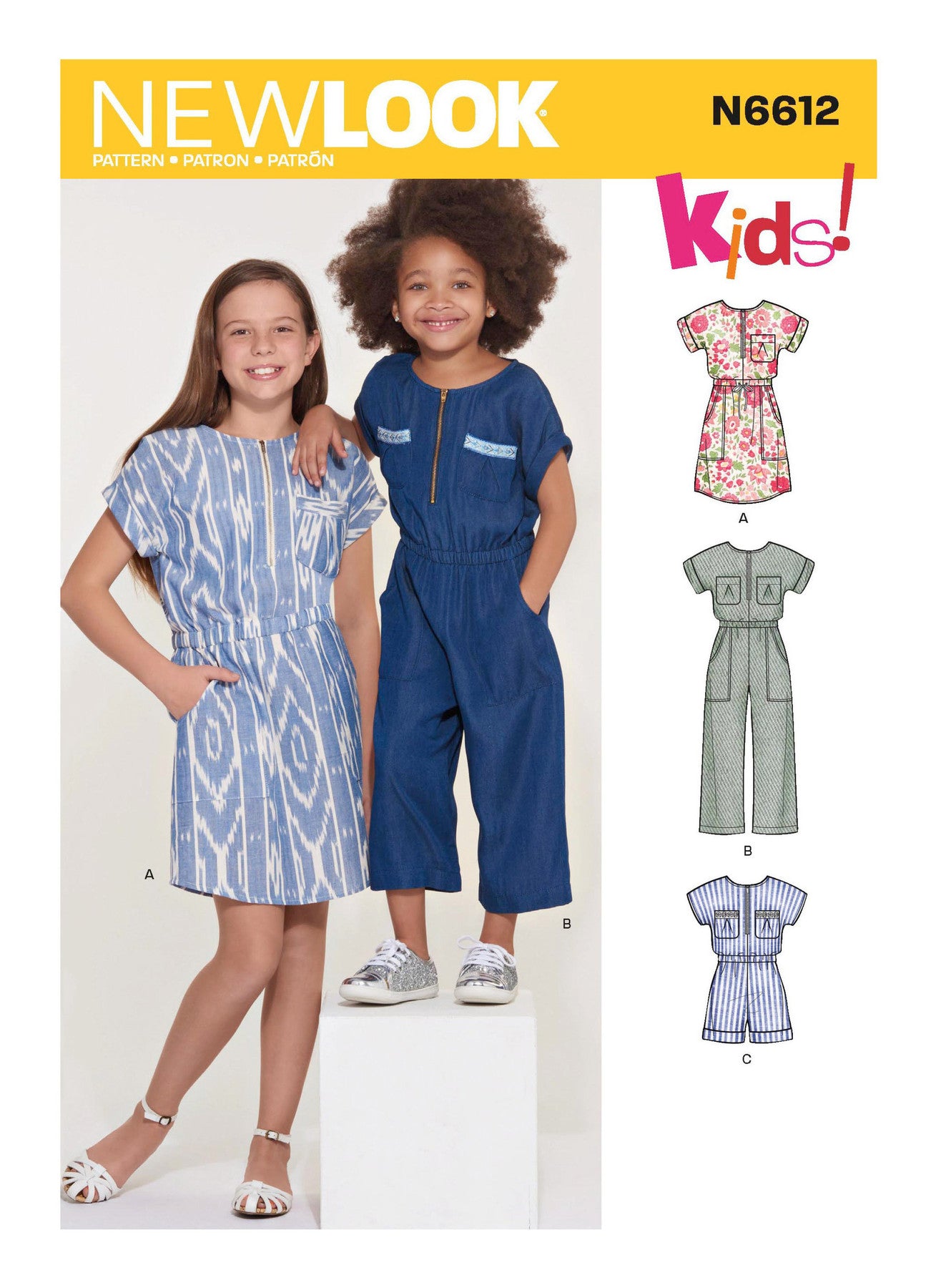 New Look Sewing Pattern 6612 N6612 Children's, Girls' Jumpsuit, Romper and Dress - You’ve Got Me In Stitches