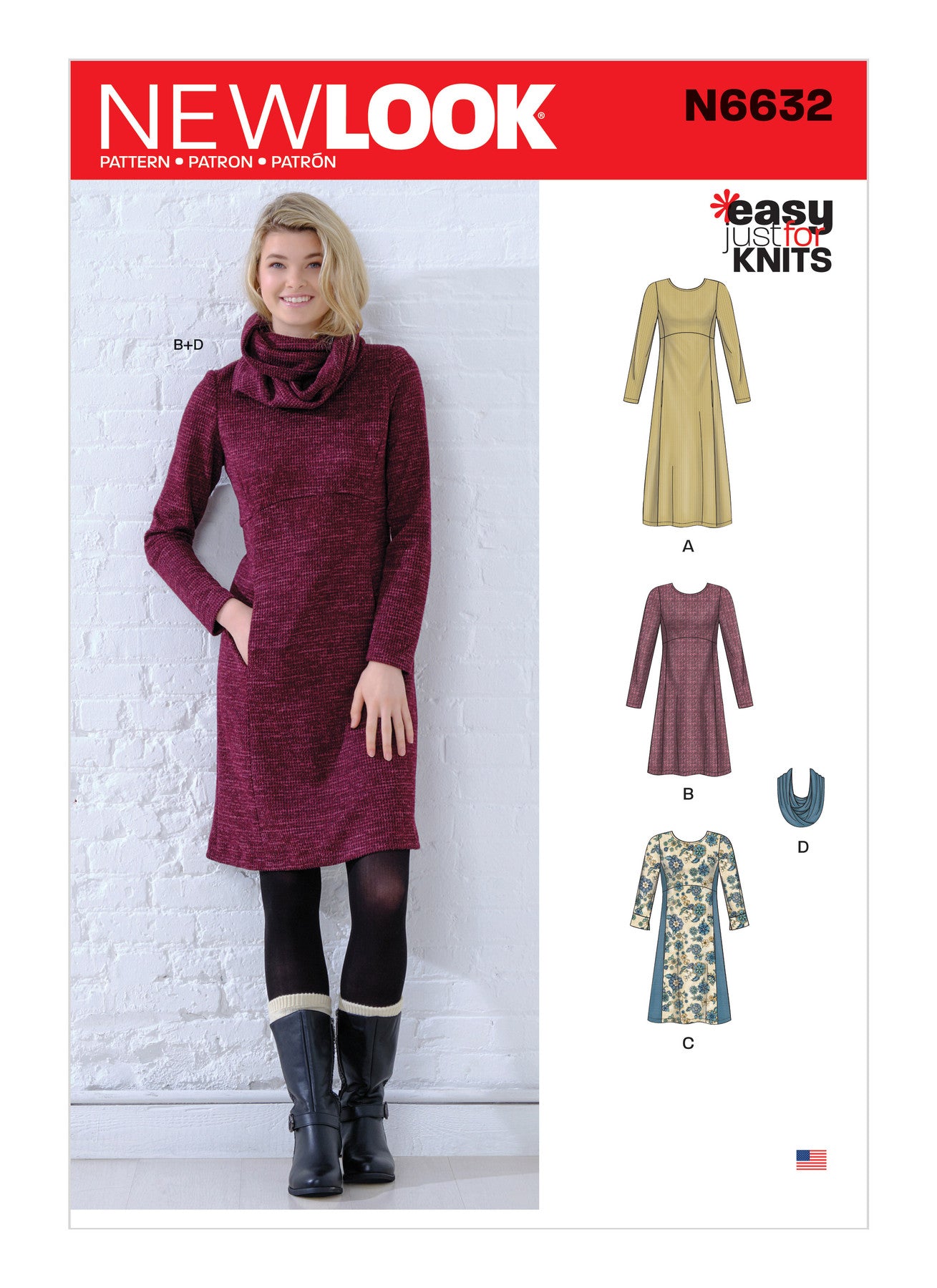 New Look Sewing Pattern N6632 6632 Misses' Knit Empire Dresses - You’ve Got Me In Stitches