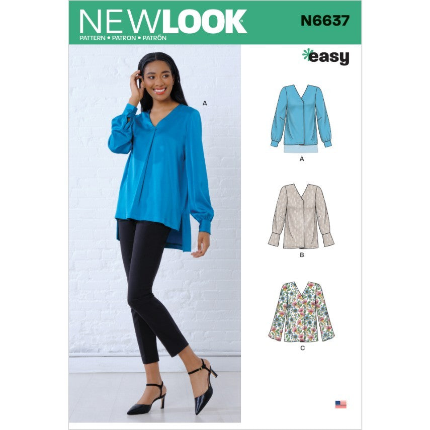 New Look Sewing Pattern N6637 6637 Misses’ Loose Fitting Blouses - You’ve Got Me In Stitches