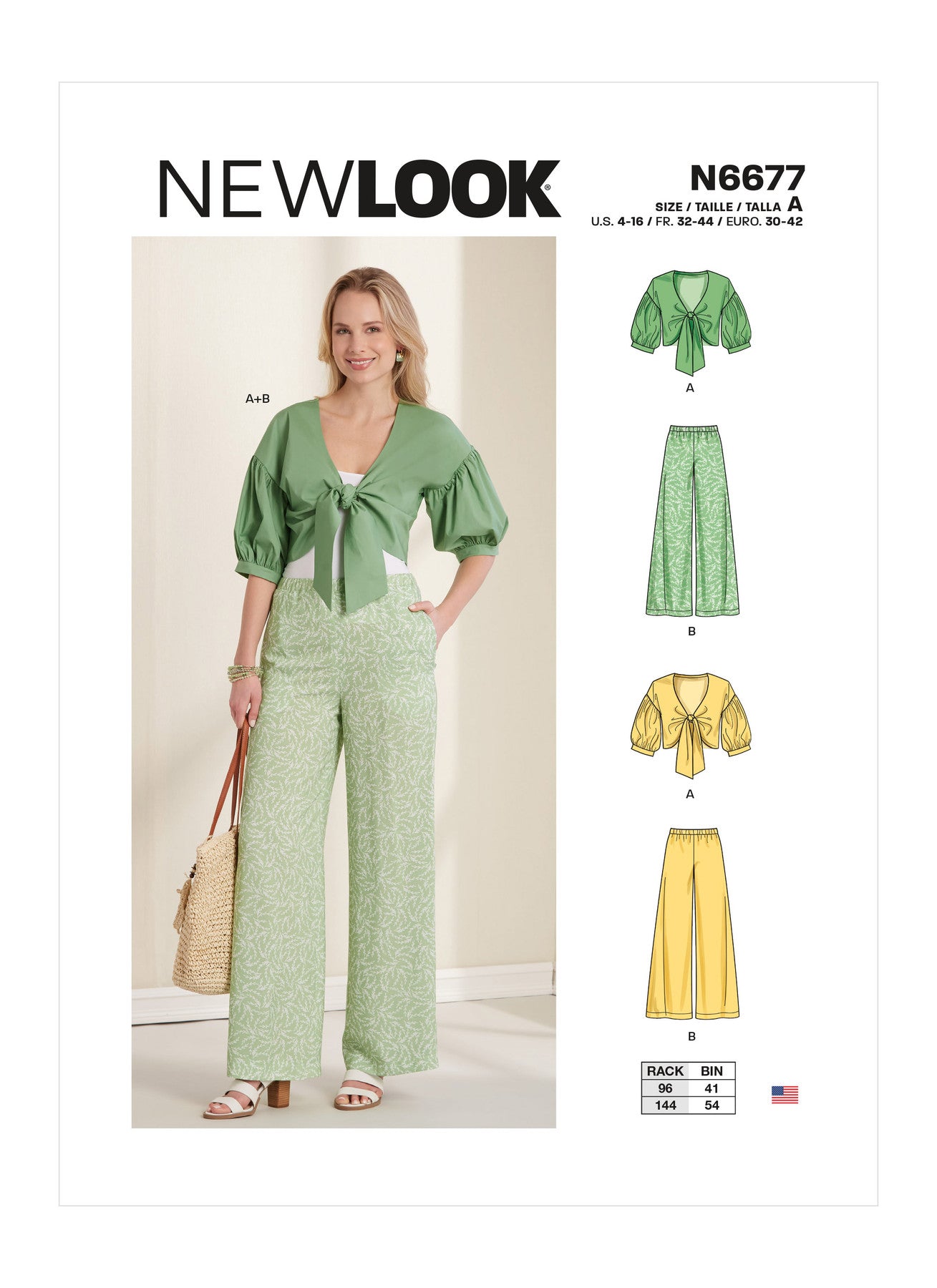 New Look Sewing Pattern N6677 6677 Misses' Softly Tied Jacket with Puffed Sleeves, and Pants - You’ve Got Me In Stitches