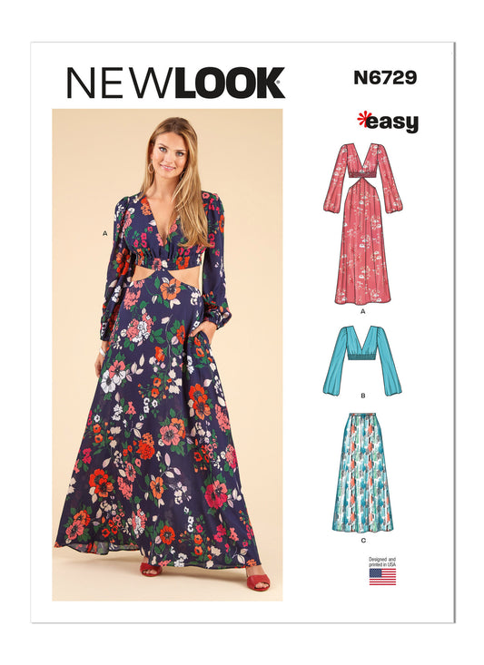 New Look Sewing Pattern N6729 6729 Misses' Dress, Top and Skirt - You’ve Got Me In Stitches