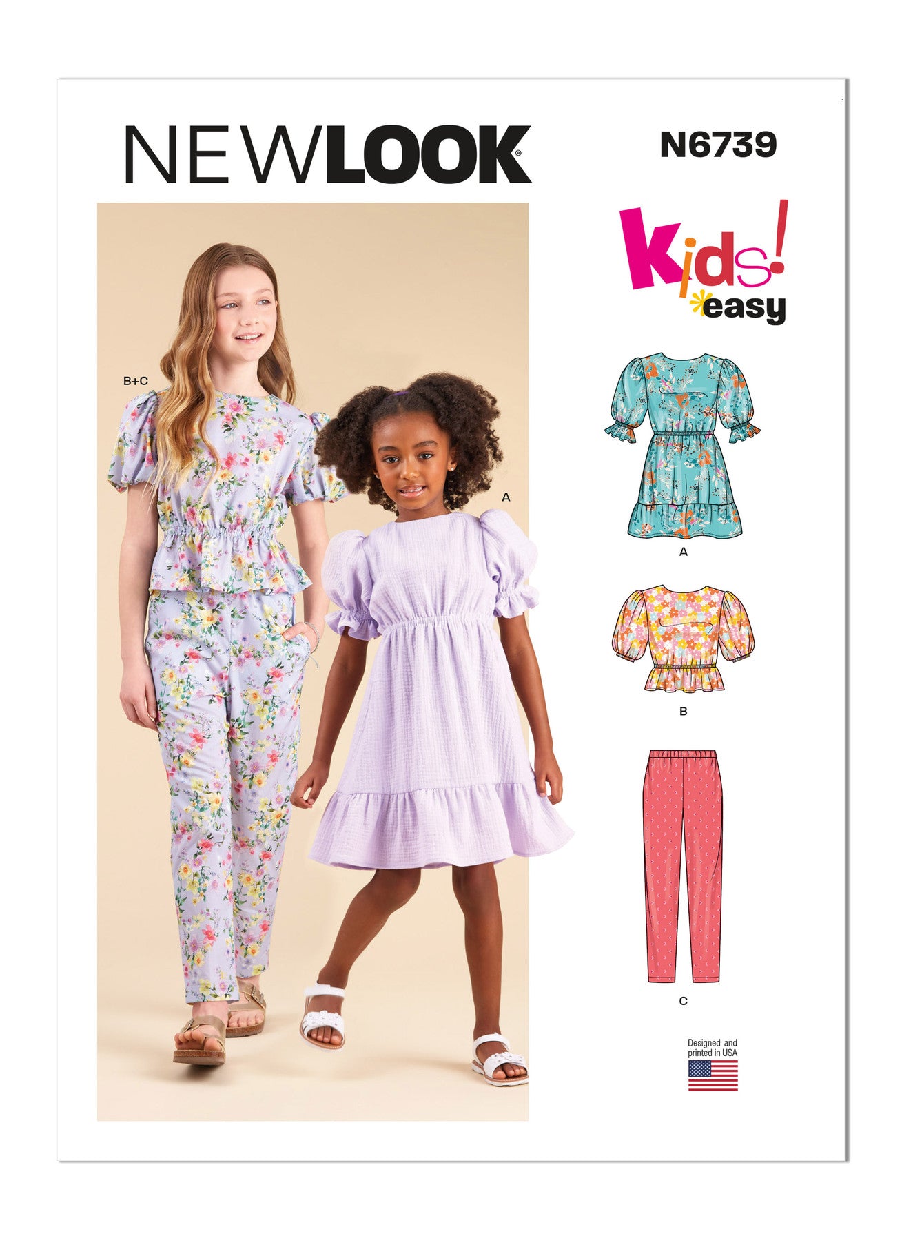 New Look Sewing Pattern N6739 Children's and Girls' Dress, Top and Pants - You’ve Got Me In Stitches