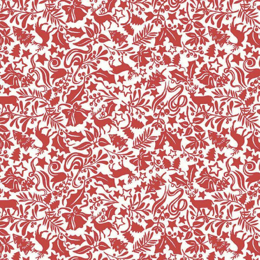 Liberty Fabrics - A Woodland Christmas Collection - 110cm wide x 1m - Enchanted Forest 6019A