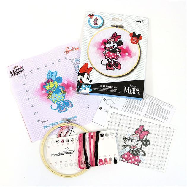 Disney - Minnie Mouse - Needlecraft - No Count Cross Stitch Kit with Hoop - 15cm