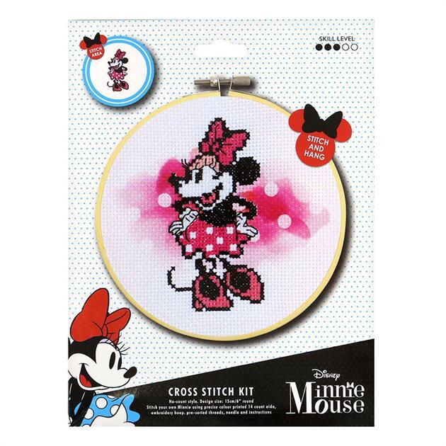 Disney - Minnie Mouse - Needlecraft - No Count Cross Stitch Kit with Hoop - 15cm