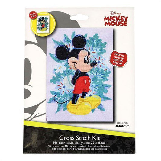 Disney - Mickey Mouse Foliage - Needlecraft - No Count Cross Stitch Kit - 25cm x 35cm