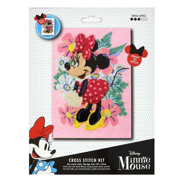 Disney - Minnie Mouse Foliage - Needlecraft - No Count Cross Stitch Kit - 25cm x 35cm