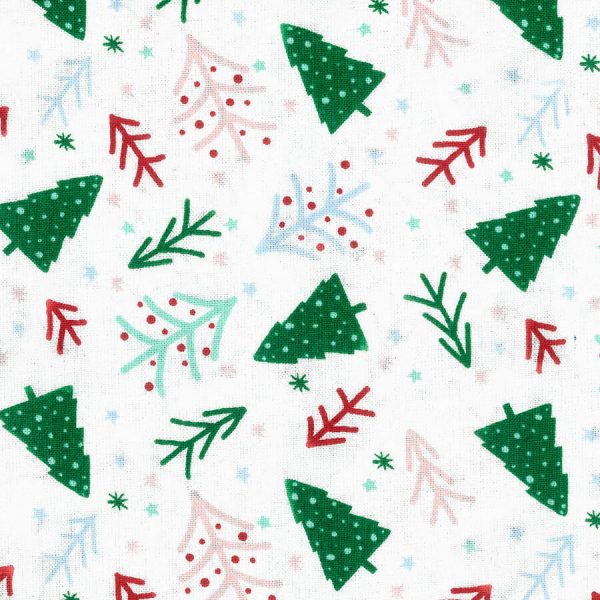 Birch Fabrics -  Christmas Ho! Ho! Ho! Collection - 110cm x 1m Fabric - Trees Design