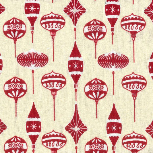 Birch Fabrics -  Christmas Joy Collection - 110cm x 1m Fabric - Baubles Design