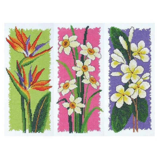 Country Threads - Counted Cross Stitch Kit - Blooming Buddies - 3 x 12cm x 25cm