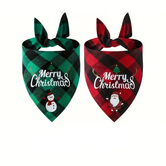 Christmas Pet Dog Bandana - 2 pack