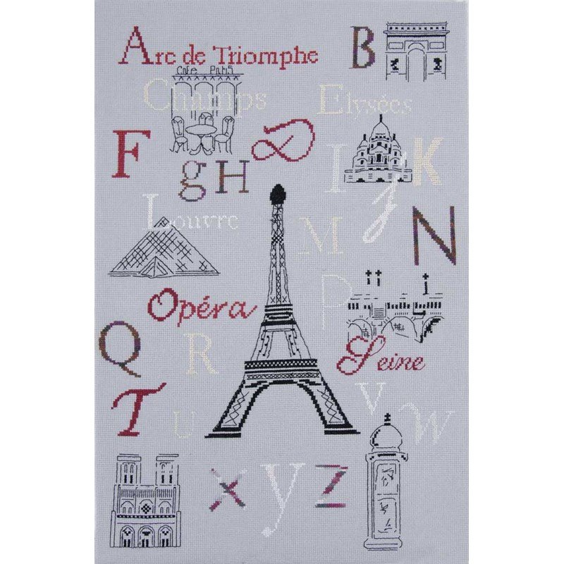 DMC - Cross Stitch Kit - Paris ABC - 35 x 48cm