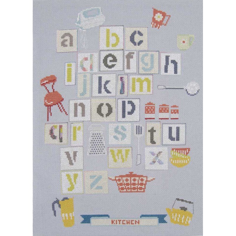 DMC - Cross Stitch Kit - Vintage Kitchen ABC - 28 x 38cm