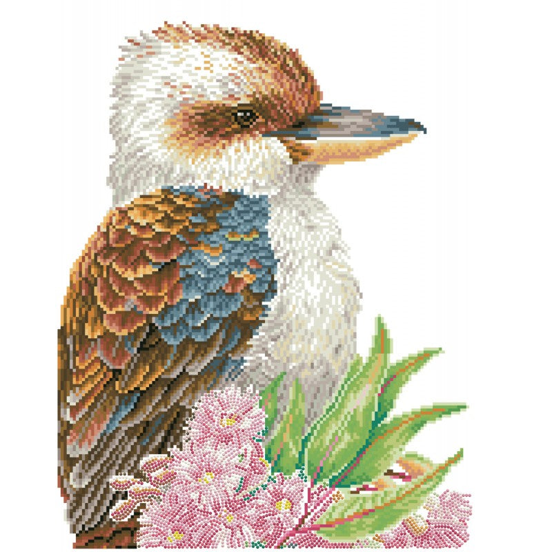 Diamond Dotz - Kookaburra & Gum Blossom (Carlie Edwards) - 41 x 51 cm