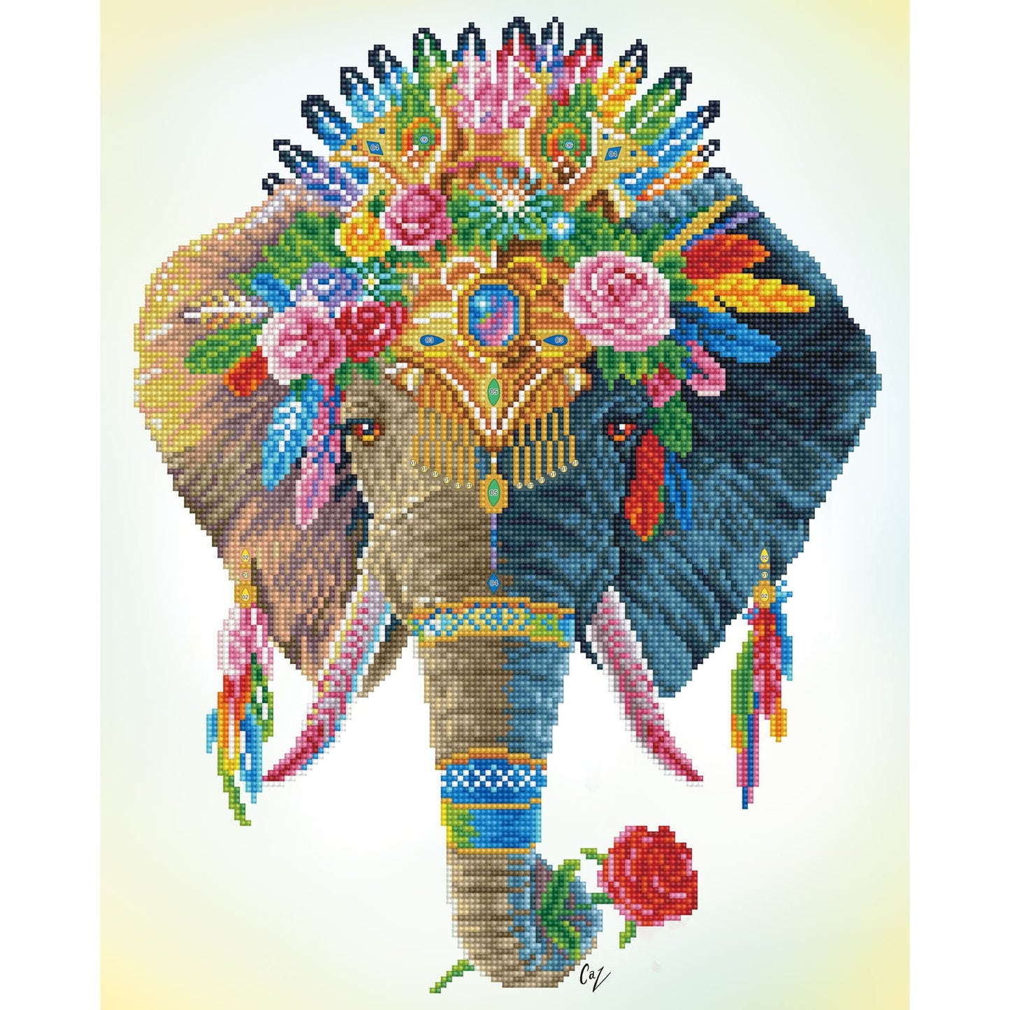 Diamond Dotz - Bohemian Elephant (Carlie Edwards) - 41 x 51 cm