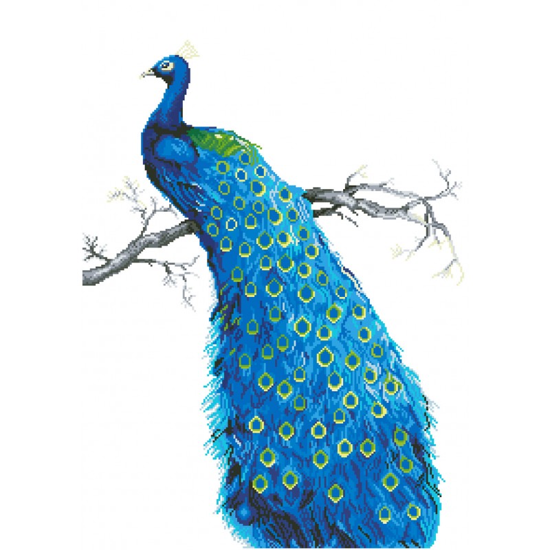 Diamond Dotz - Blue Peacock - 60 x 84cm