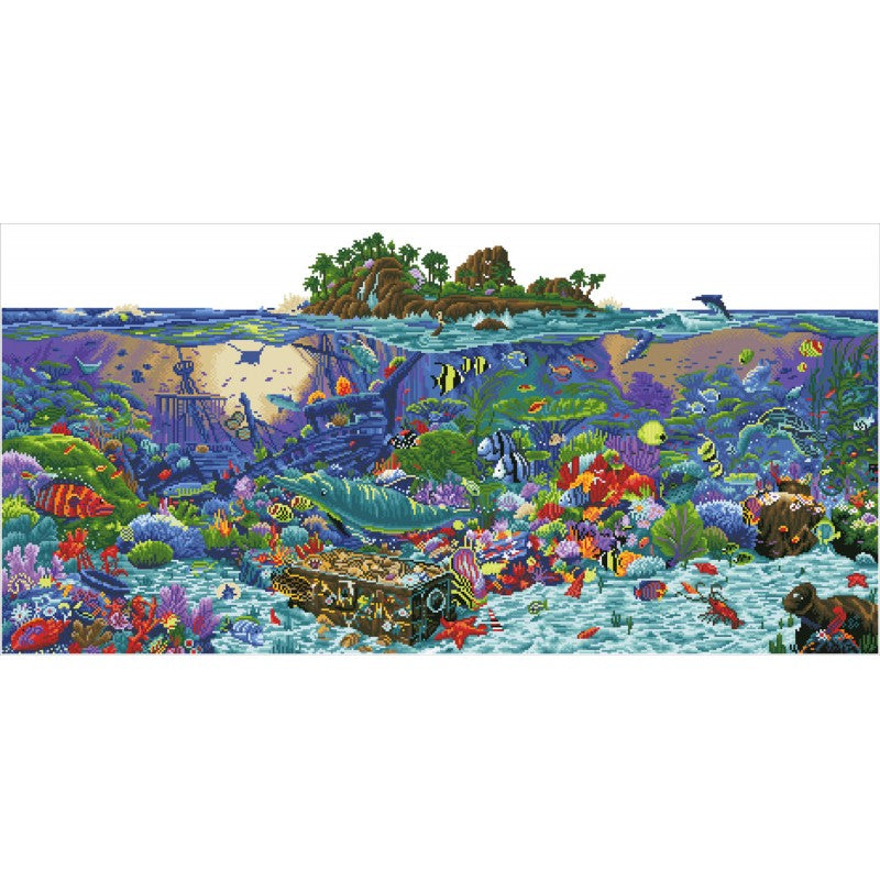 Diamond Dotz - Coral Reef Island (Wil Cormier) - 132 x 65 cm