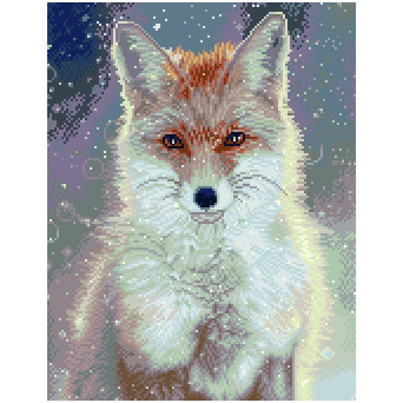 Diamond Dotz - Square Dotz - Snowflake Fox - 45 x 35cm