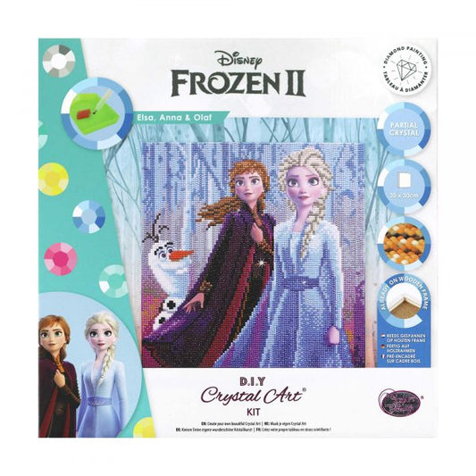 Craft Buddy - Crystal Art Kit - Disney - Frozen II - Elsa, Anna and Olaf - 30cm x 30xcm