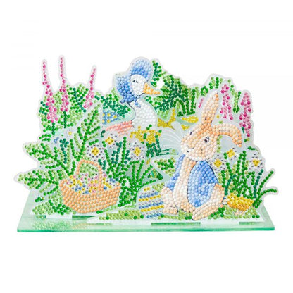 Craft Buddy - Crystal Art 3D Scene - Peter Rabbit & Jemima Puddle-Duck - 21cm x 18cm x 12.5cm