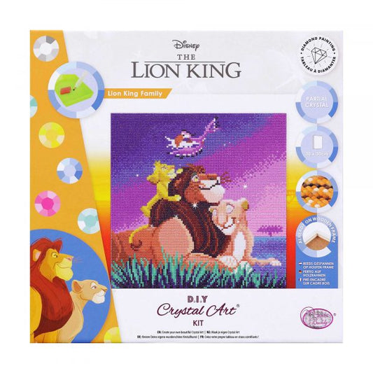 Craft Buddy - Crystal Art Kit - Disney - Lion King - Lion King Family - 30cm x 30cm