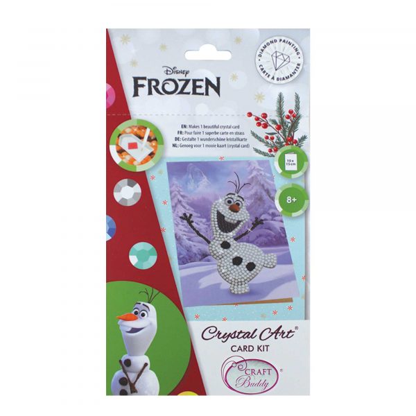 Craft Buddy - Crystal Art Card Kit - Disney - 10cm x 15cm - Olaf