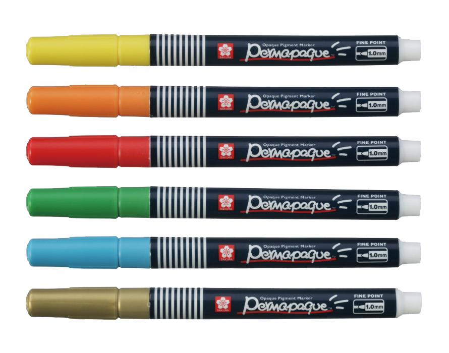 Sakura Permapaque markers - Fine Point 1.0mm - Metallic Pigment Markers