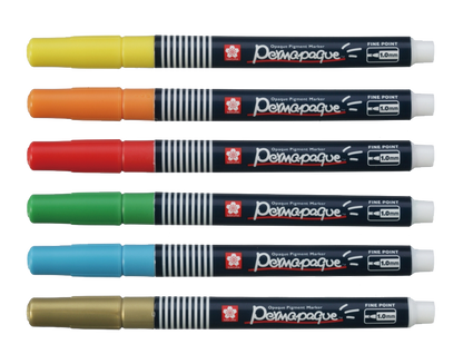 Sakura Permapaque markers - Fine Point 1.0mm - Metallic Pigment Markers