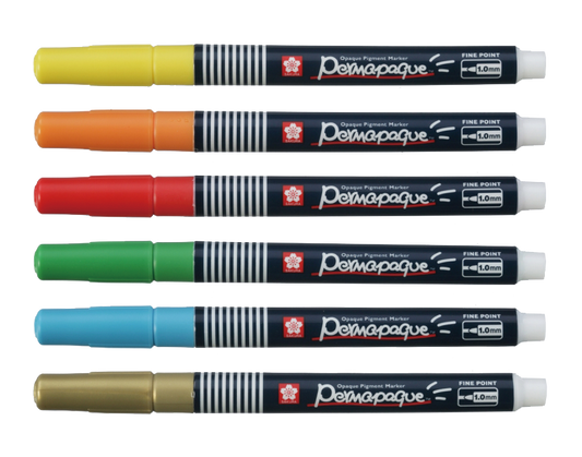 Sakura Permapaque markers - Fine Point 1.0mm - Metallic Pigment Markers